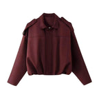 Phoebe™ | Chaqueta bomber oversize de antelina para mujer
