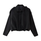 Phoebe™ | Chaqueta bomber oversize de antelina para mujer