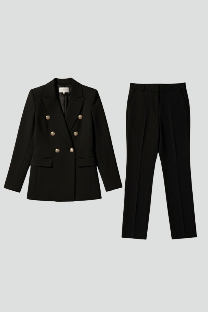 Reagan™ | Traje de blazer cruzado y pantalón ajustado