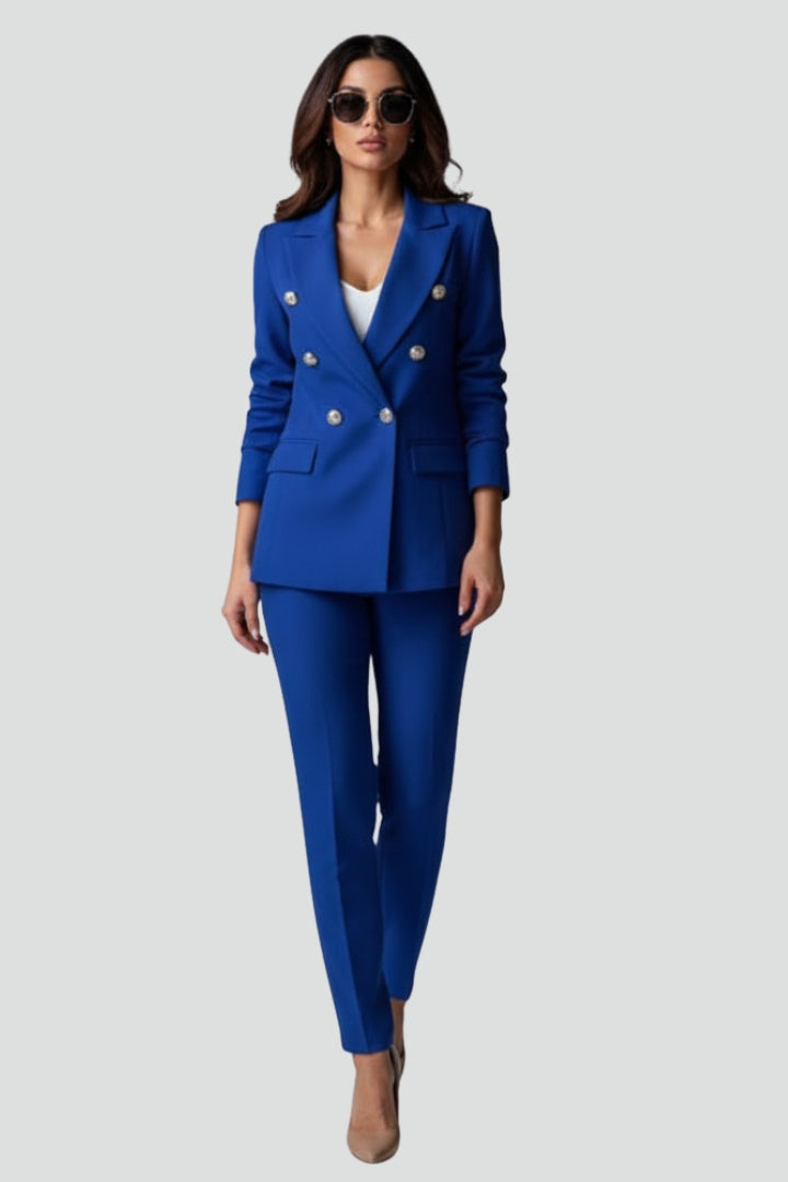 Reagan™ | Traje de blazer cruzado y pantalón ajustado