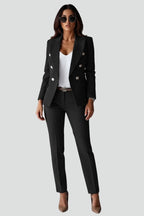 Reagan™ | Traje de blazer cruzado y pantalón ajustado
