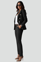 Reagan™ | Traje de blazer cruzado y pantalón ajustado