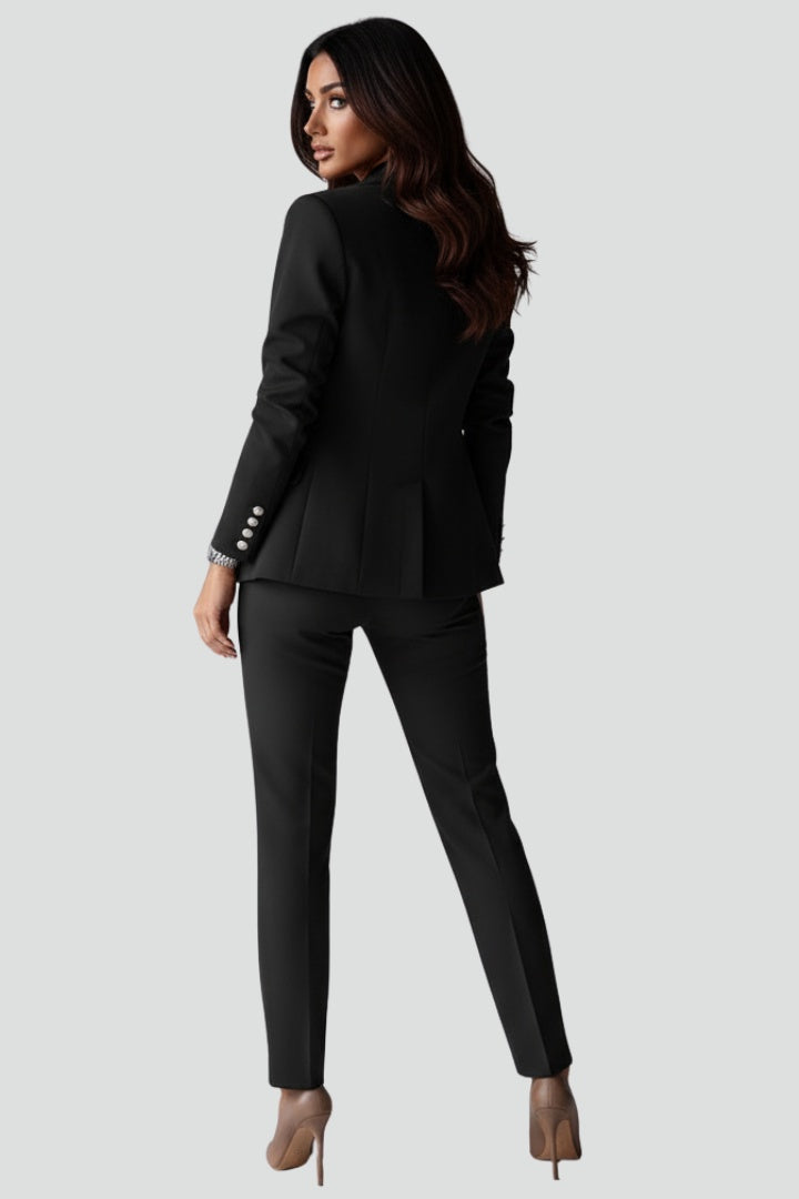 Reagan™ | Traje de blazer cruzado y pantalón ajustado