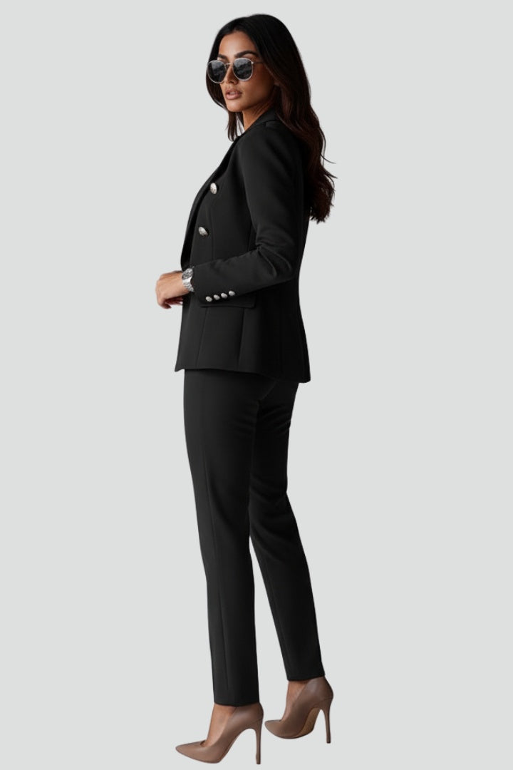 Reagan™ | Traje de blazer cruzado y pantalón ajustado