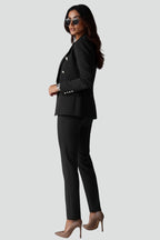 Reagan™ | Traje de blazer cruzado y pantalón ajustado