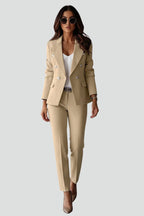 Reagan™ | Traje de blazer cruzado y pantalón ajustado