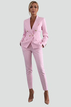 Reagan™ | Traje de blazer cruzado y pantalón ajustado