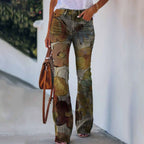 Eden™ | Vaqueros flare de tiro alto con estampado floral