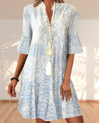 Isabella™ | Vestido boho estampado con mangas de campana