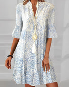 Isabella™ | Vestido boho estampado con mangas de campana