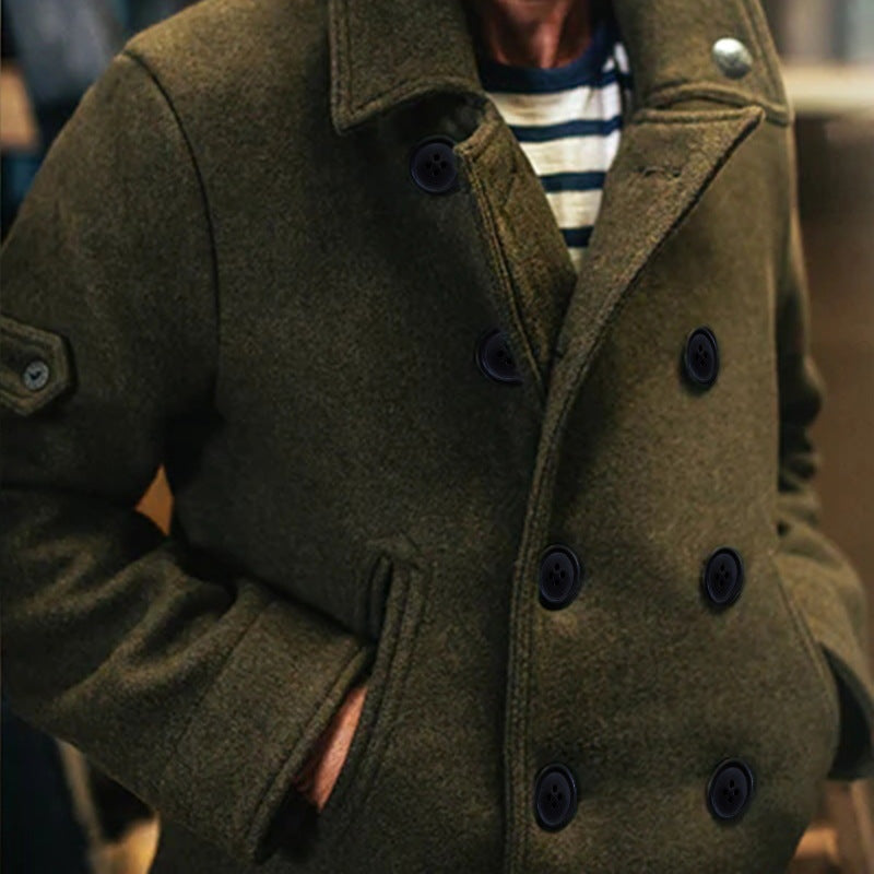 Kevin™ | Chaquetón de paño cruzado con cuello alto
