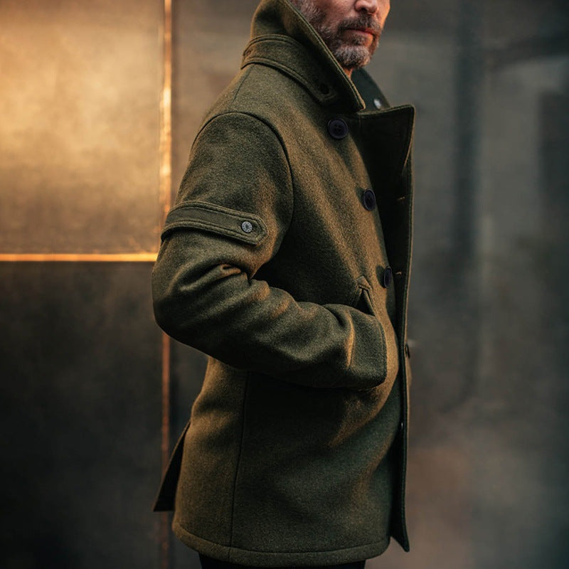 Kevin™ | Chaquetón de paño cruzado con cuello alto