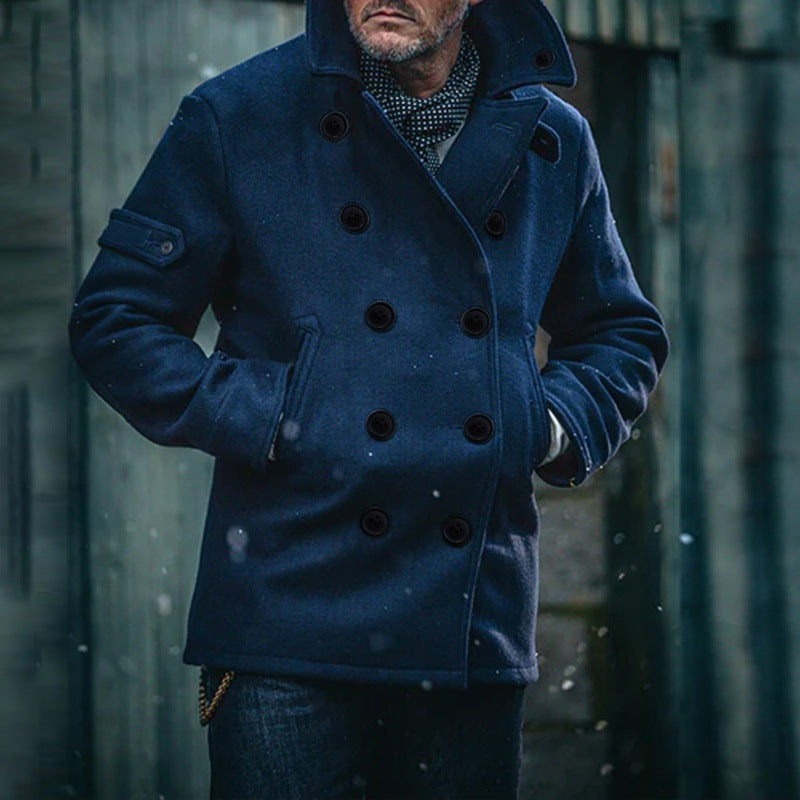 Kevin™ | Chaquetón de paño cruzado con cuello alto