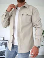 Malcolm™ | Camisa vaquera de manga larga con bolsillos