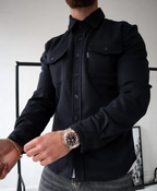 Malcolm™ | Camisa vaquera de manga larga con bolsillos