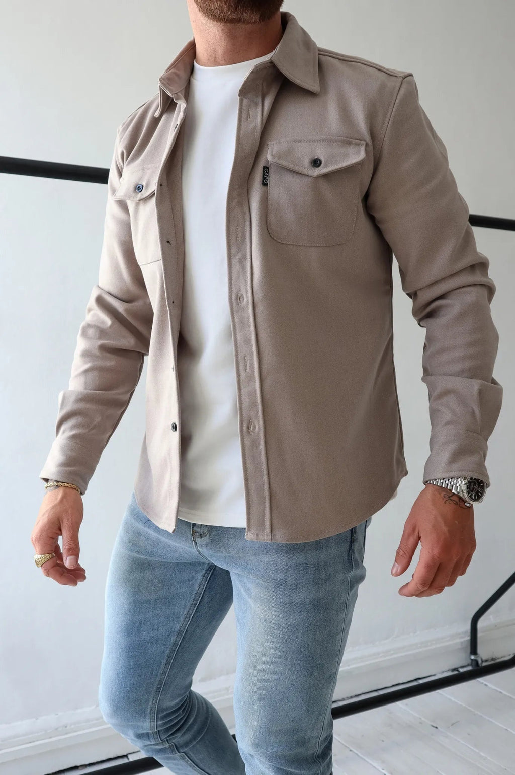 Alexander™ | Sobrecamisa de manga larga con bolsillos en el pecho