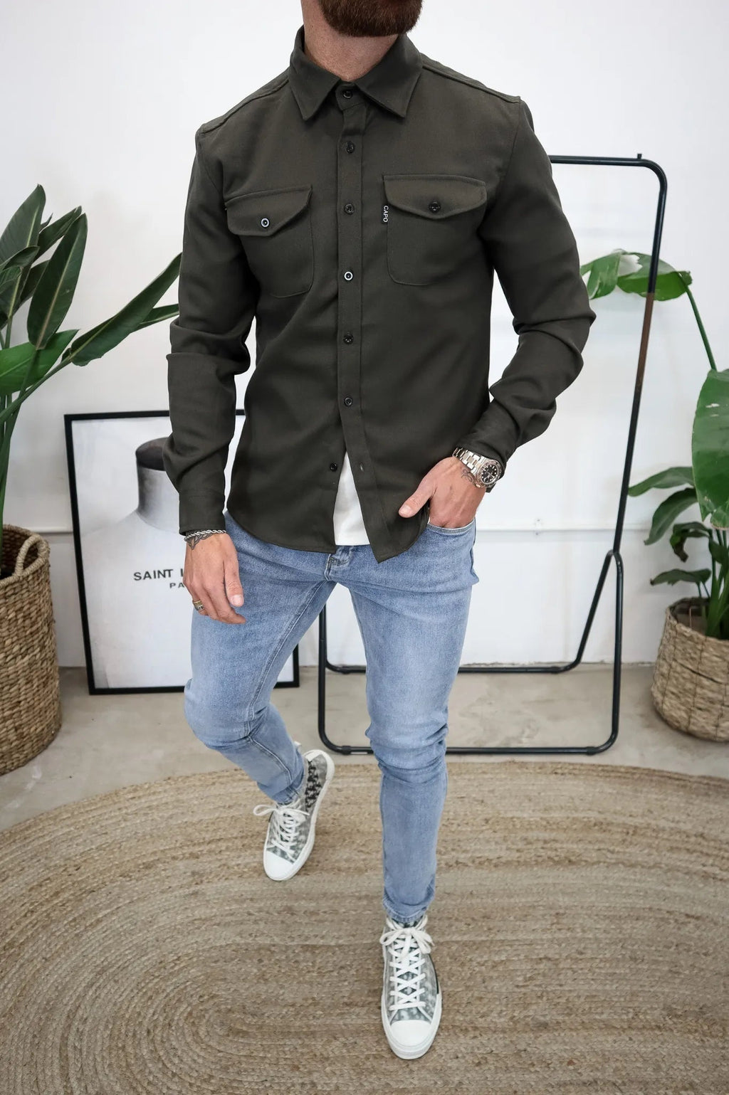 Alexander™ | Sobrecamisa de manga larga con bolsillos en el pecho