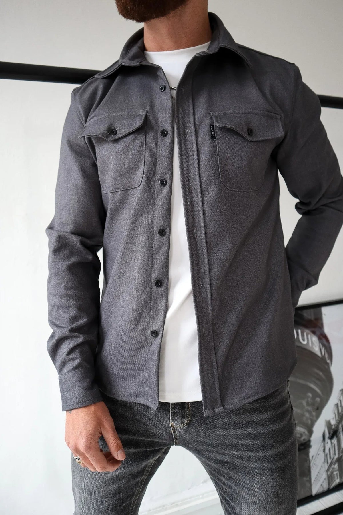 Alexander™ | Sobrecamisa de manga larga con bolsillos en el pecho