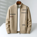 Jason™ | Chaqueta de punto de cachemira con cremallera y jacquard