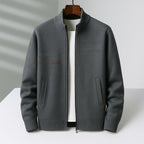 Jason™ | Chaqueta de punto de cachemira con cremallera y jacquard