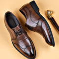 Jason™ | Zapatos de vestir de piel sin cordones con hebilla