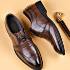 Jason™ | Zapatos de vestir de piel sin cordones con hebilla