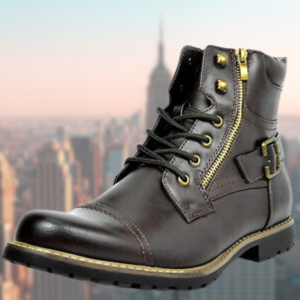 Leo™ | Botines de trabajo de piel con cremallera lateral