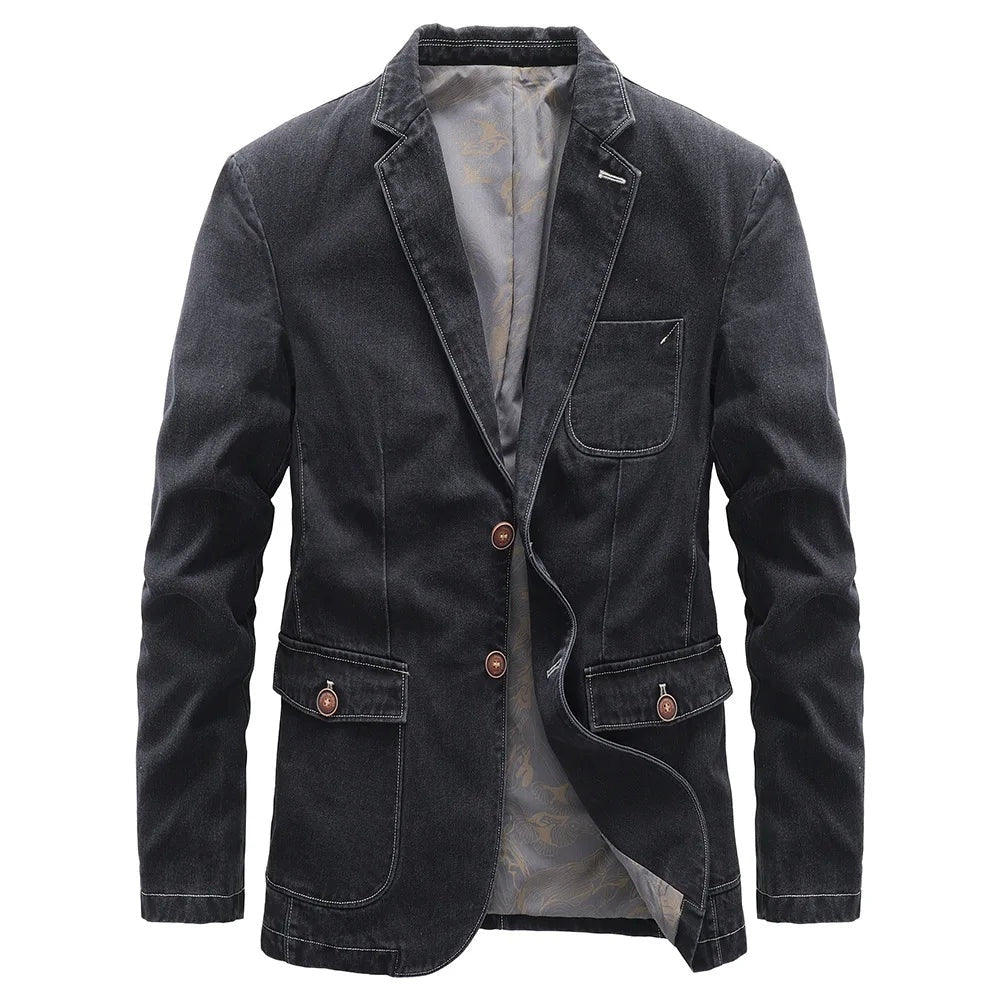 Reid™ | Chaqueta vaquera estilo blazer con cuello solapa