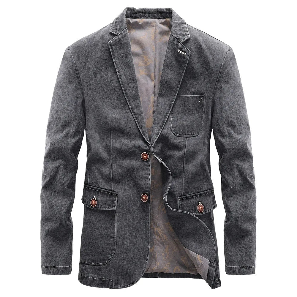 Reid™ | Chaqueta vaquera estilo blazer con cuello solapa