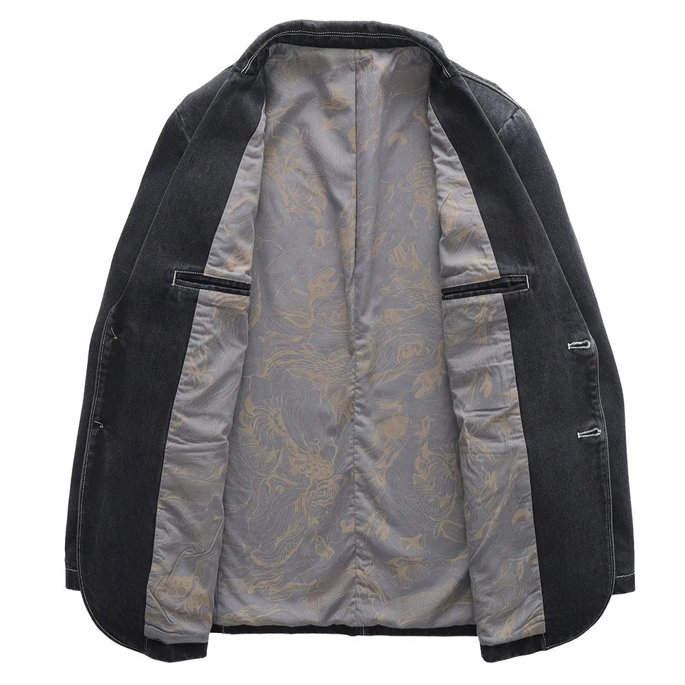 Reid™ | Chaqueta vaquera estilo blazer con cuello solapa