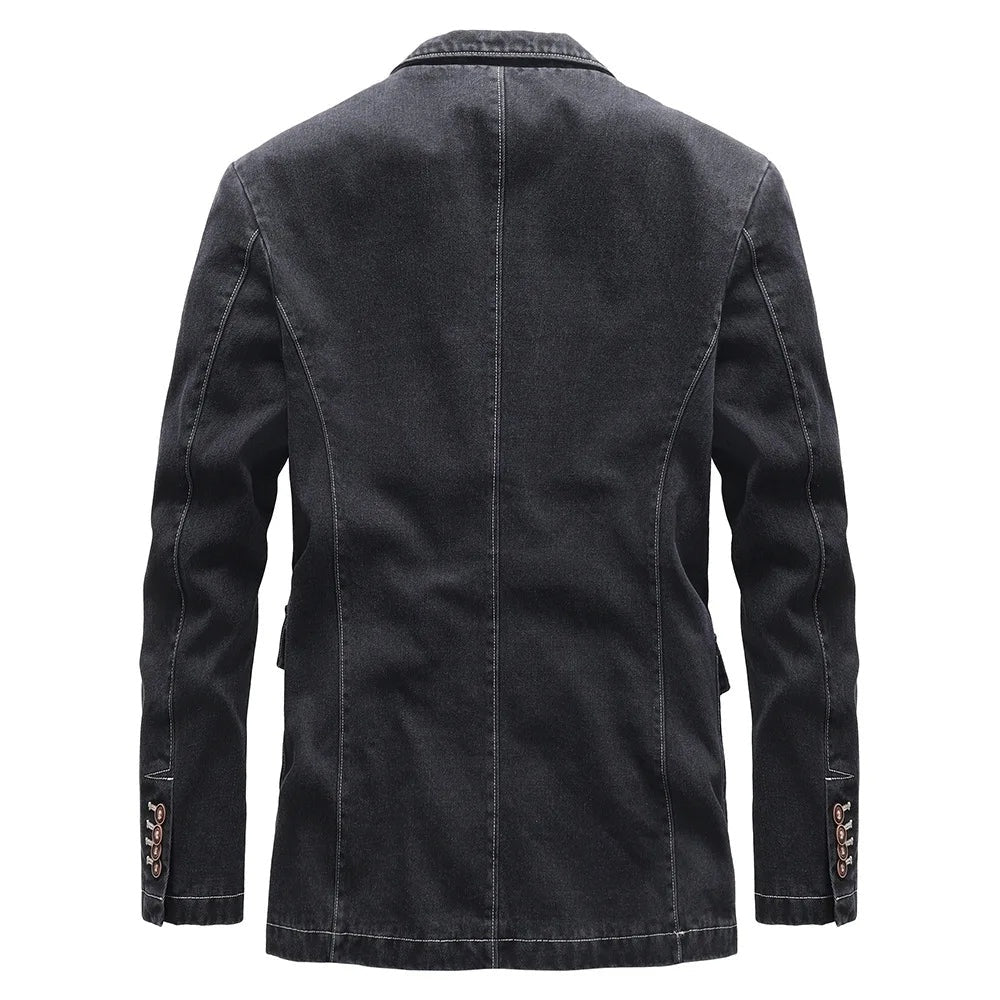 Reid™ | Chaqueta vaquera estilo blazer con cuello solapa