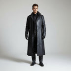 Shane™ | Chaqueta larga de piel con cuello solapa
