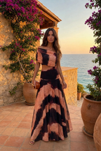 Vestido Toledo Estampado Naranja y Marrón - vista 11