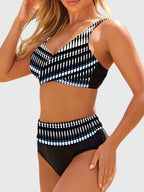Delilah™ | Bikini cruzado estampado de tiro alto