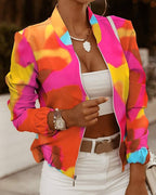 Michelle™ | Chaqueta bomber de mujer con estampado floral