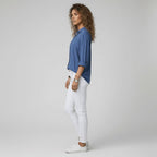 Maeve™ | Camisa blanca de manga larga con cuello clásico