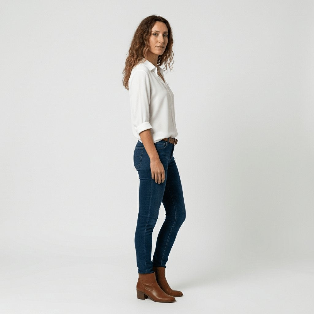 Maeve™ | Camisa blanca de manga larga con cuello clásico