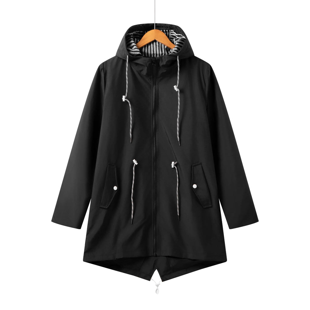 Cecilia™ | Chubasquero impermeable con capucha y cordón