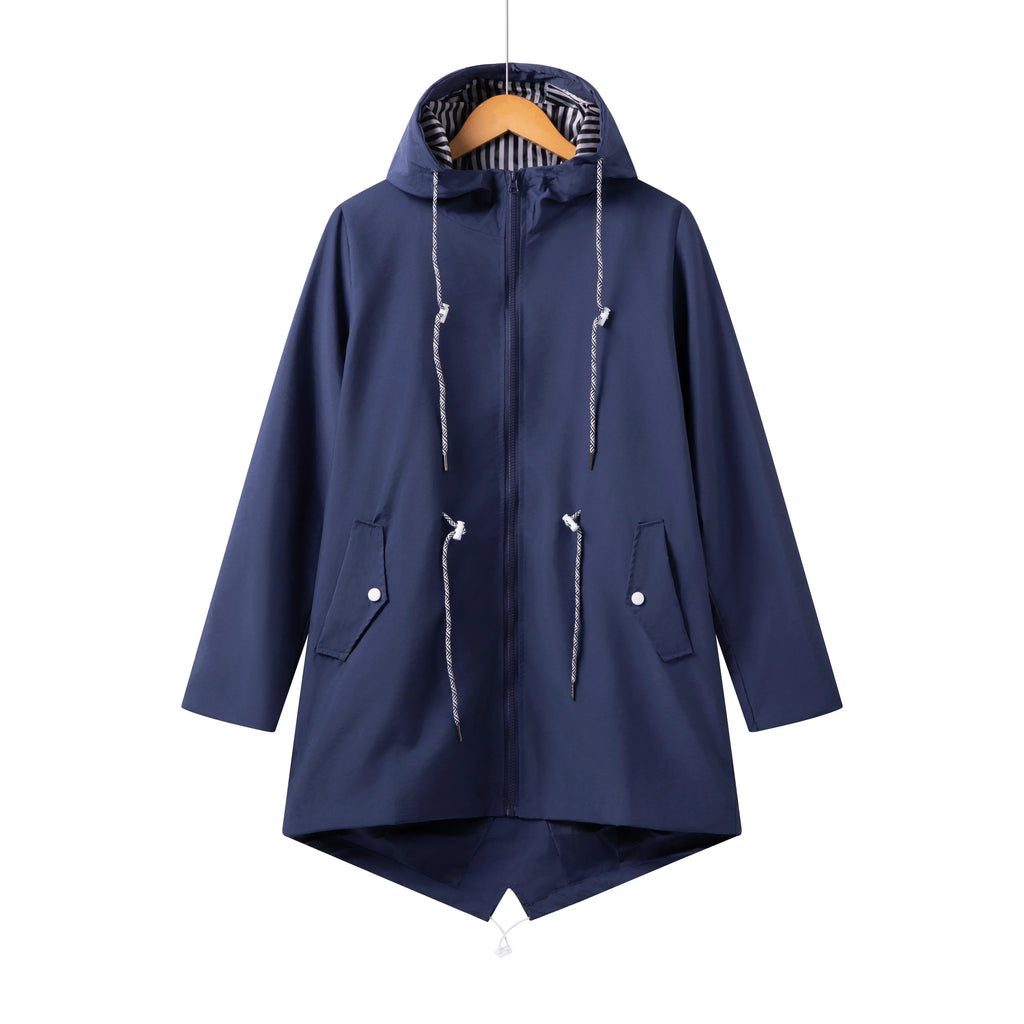 Cecilia™ | Chubasquero impermeable con capucha y cordón
