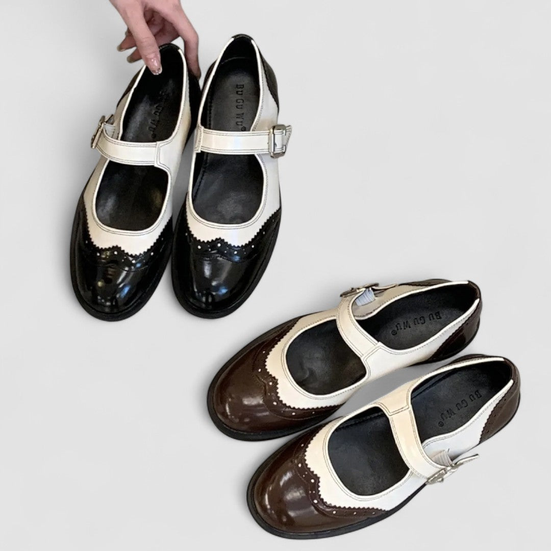 Nadia™ | Zapatos Mary Jane de charol con detalle brogue