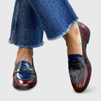 Clara™ | Mocasines de charol bicolor