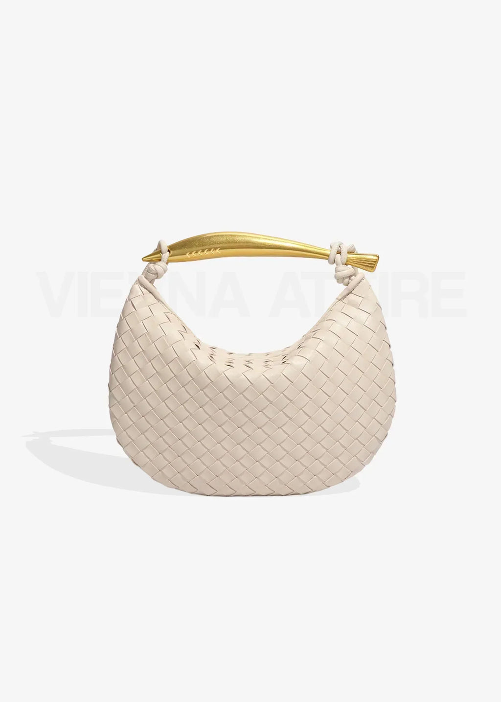 Alejandra - Bolso trenzado con asa dorada - vista 17