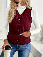 Lily™ | Chaleco acolchado reversible con forro de borreguito