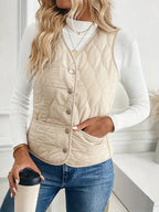 Lily™ | Chaleco acolchado reversible con forro de borreguito