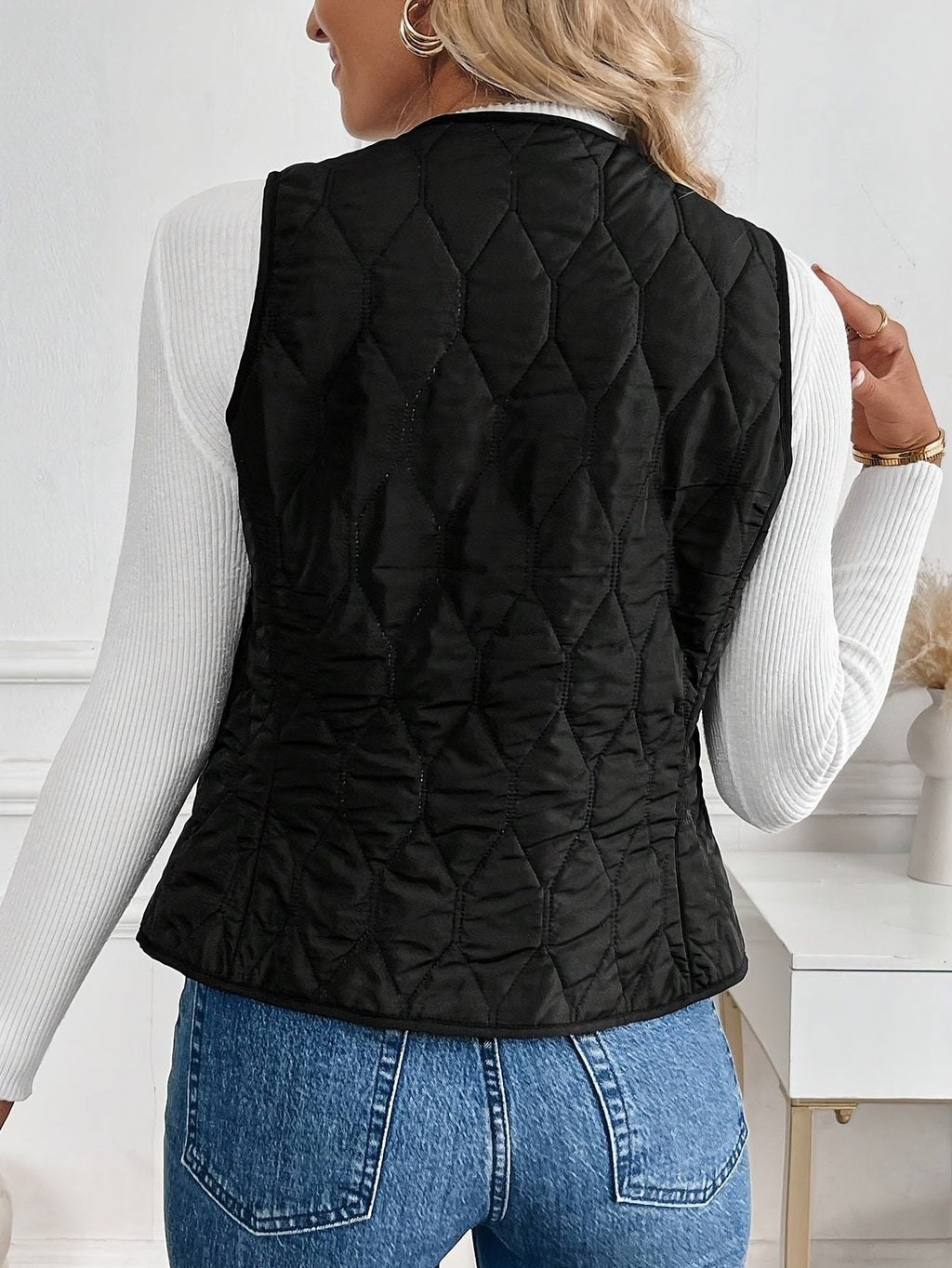 Lily™ | Chaleco acolchado reversible con forro de borreguito
