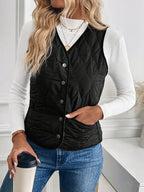 Lily™ | Chaleco acolchado reversible con forro de borreguito