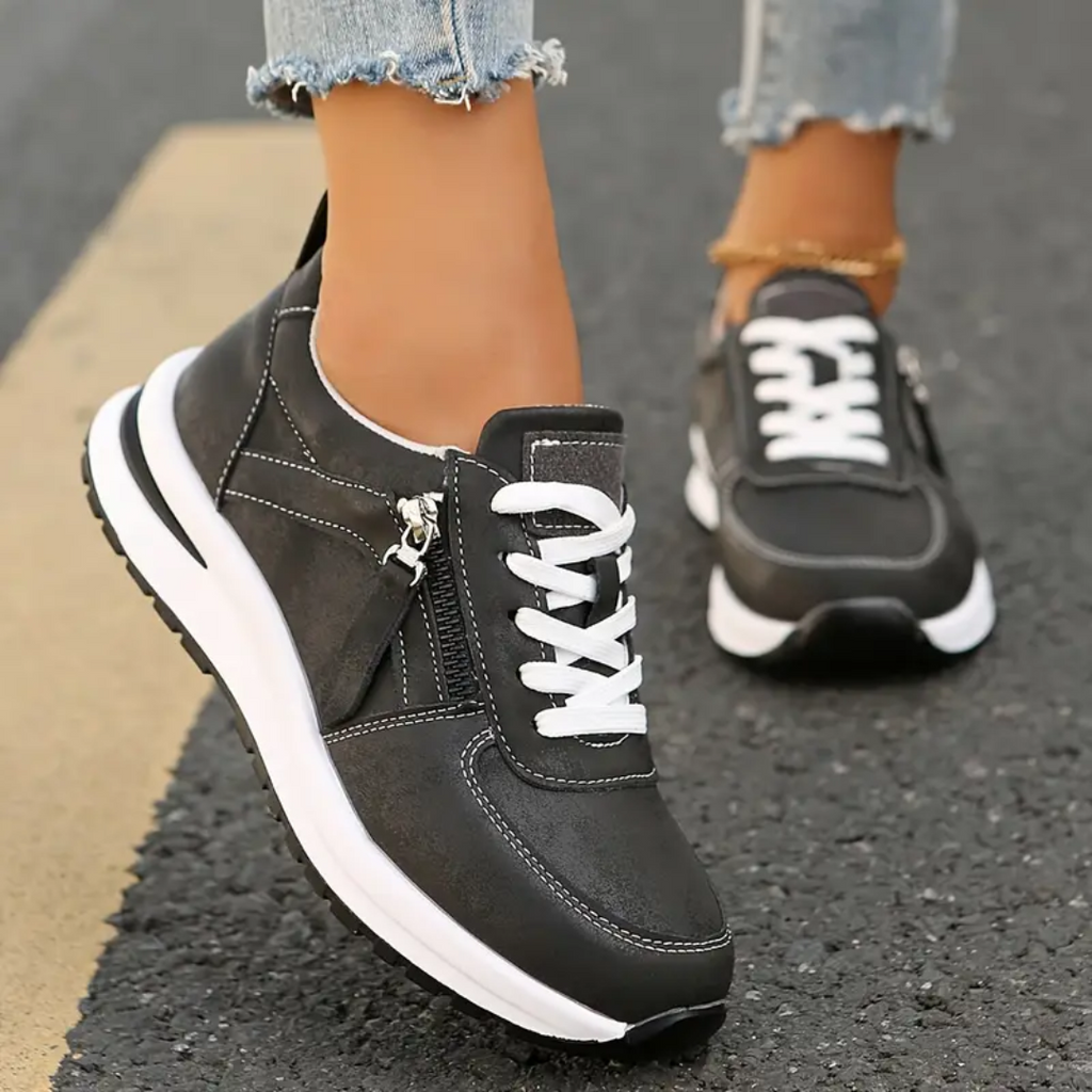 Celeste™ | Zapatillas de vestir con cremallera lateral y cordones