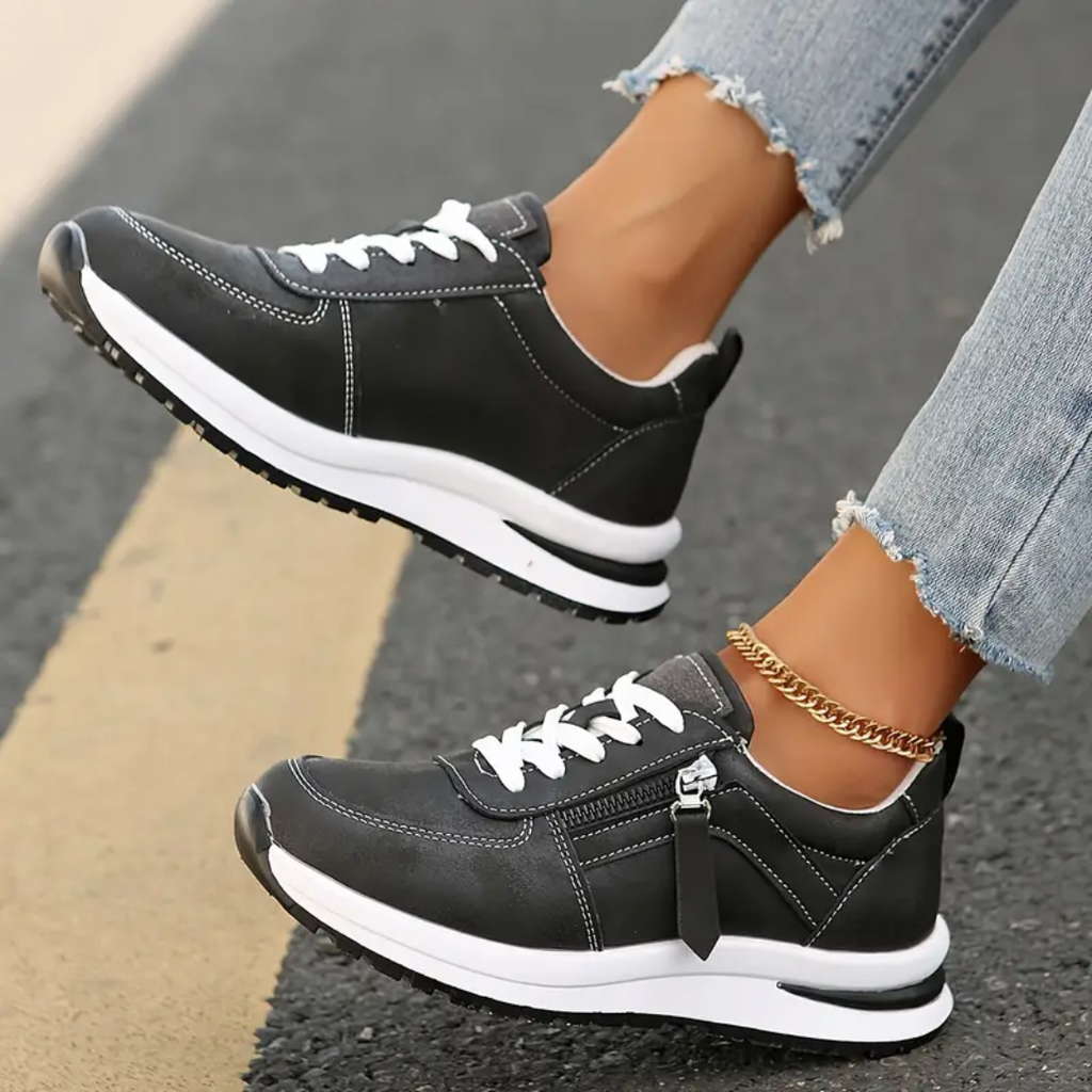 Celeste™ | Zapatillas de vestir con cremallera lateral y cordones