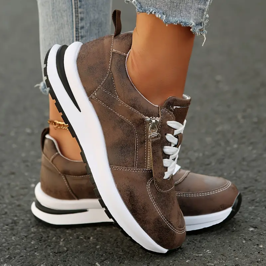 Celeste™ | Zapatillas de vestir con cremallera lateral y cordones