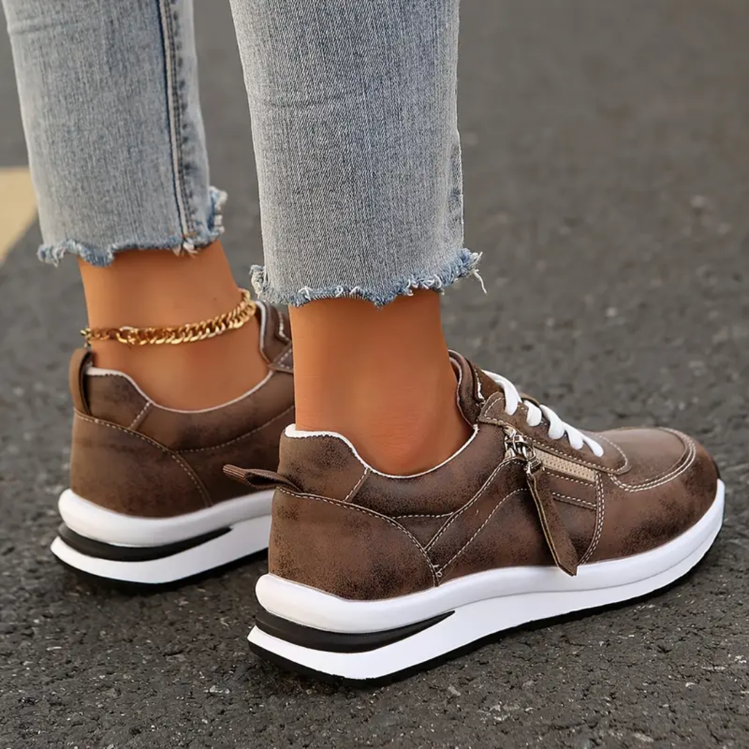 Celeste™ | Zapatillas de vestir con cremallera lateral y cordones